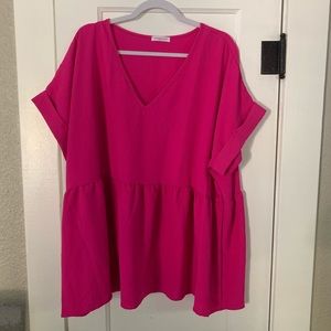 Pink Peplum Top